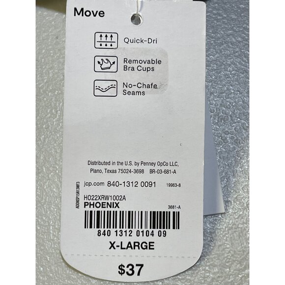 Xersion Womens Size XL Sports Bra Medium Support Adjustable Back Blue and Black - Picture 8 of 10